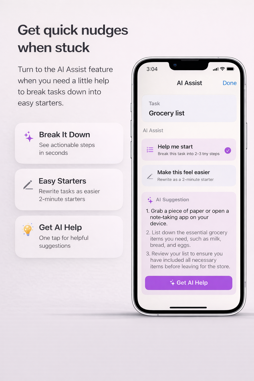 AI micro-assist feature