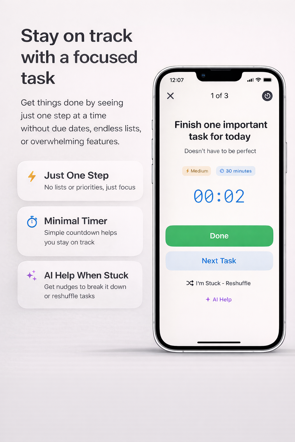 Stay focused on one task